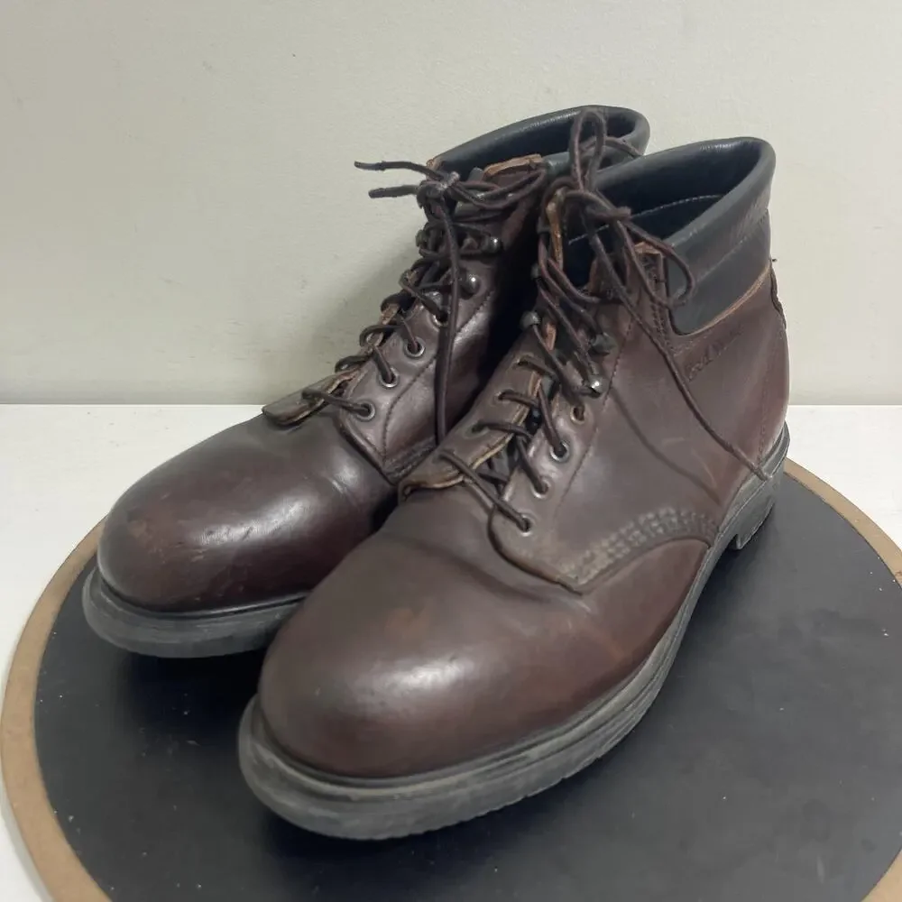 Red Wing Shoes Boots Mens Size 11 Brown Leather Work Oil Resistant Steel Toe USA